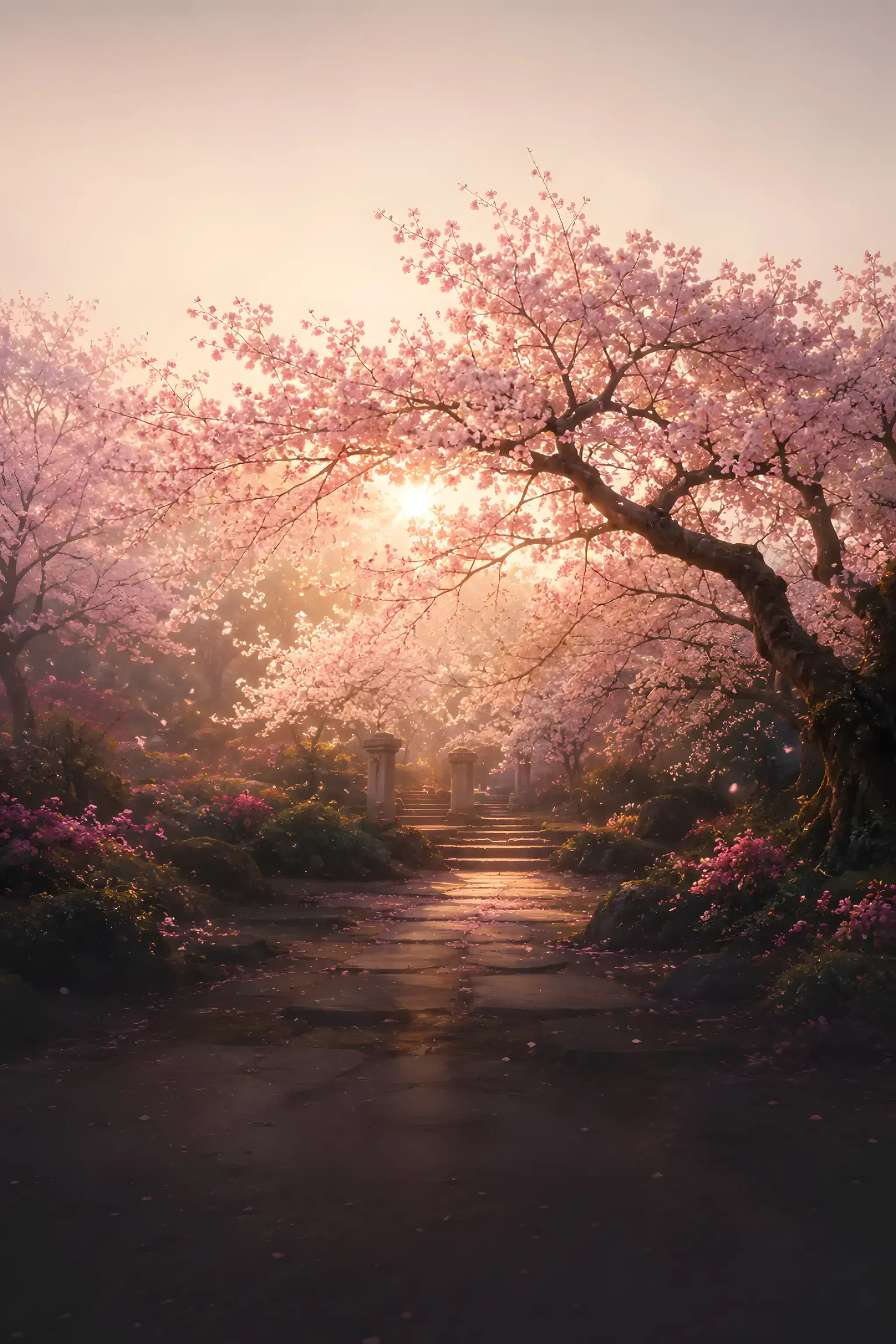 Cherry Blossom save-the-date design