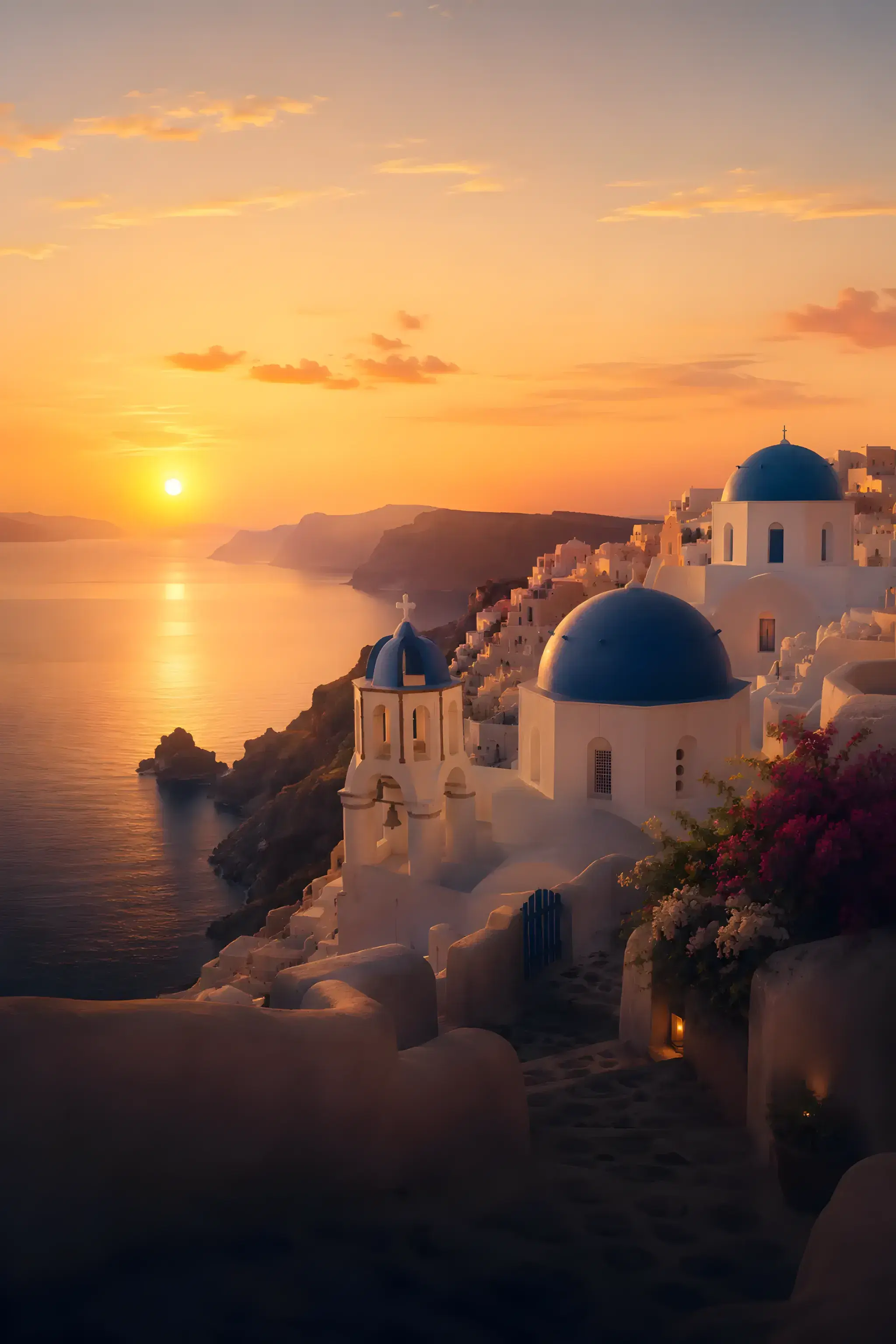 Santorini save-the-date design