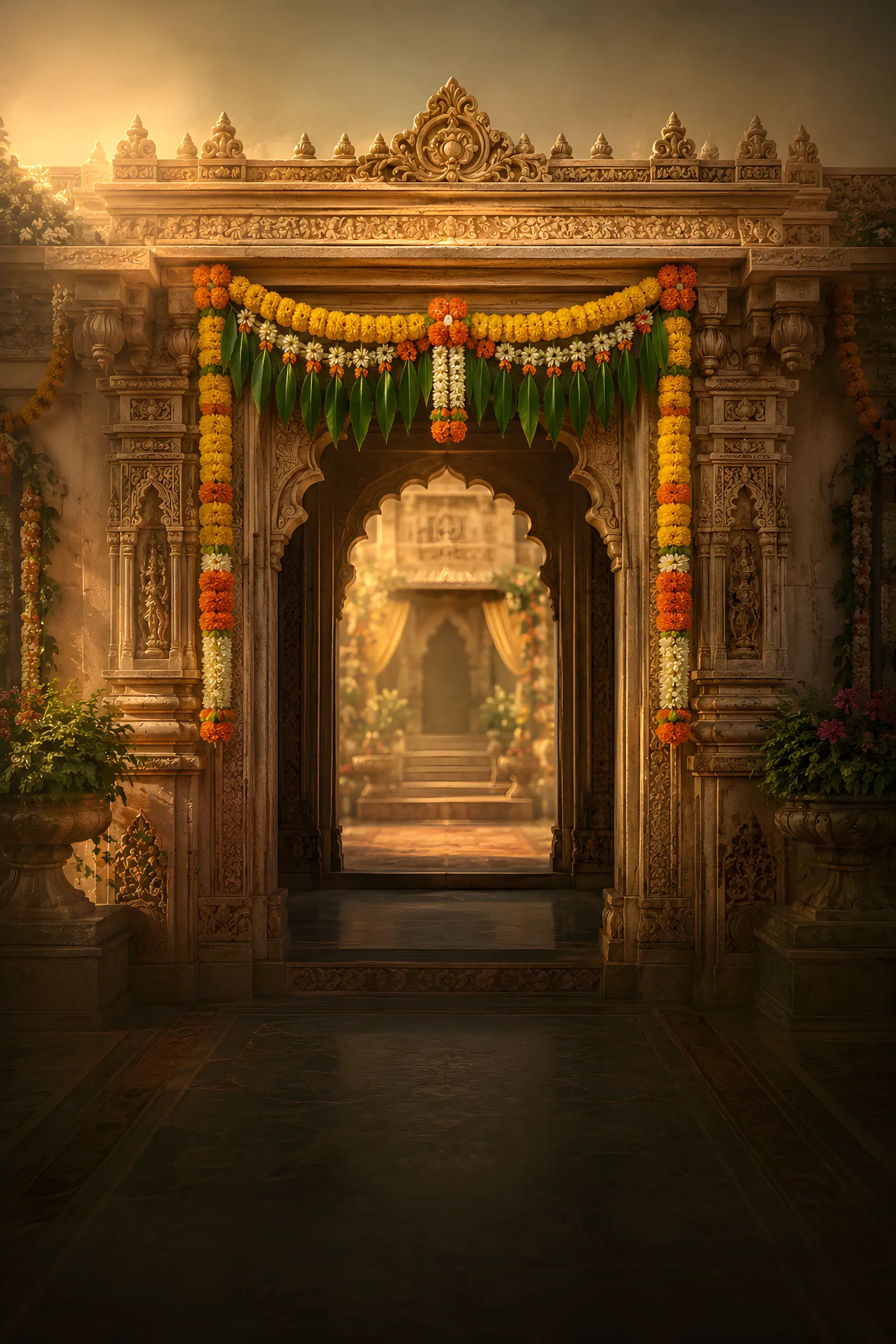 Temple Toran save-the-date design